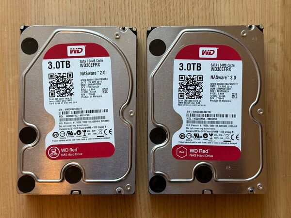 WD Red 3TB WD30EFRX 3.5インチ HDD 2台セット