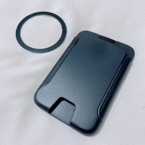 超強磁力magsafe カードケース スマホスタンド カード入れ ブラック