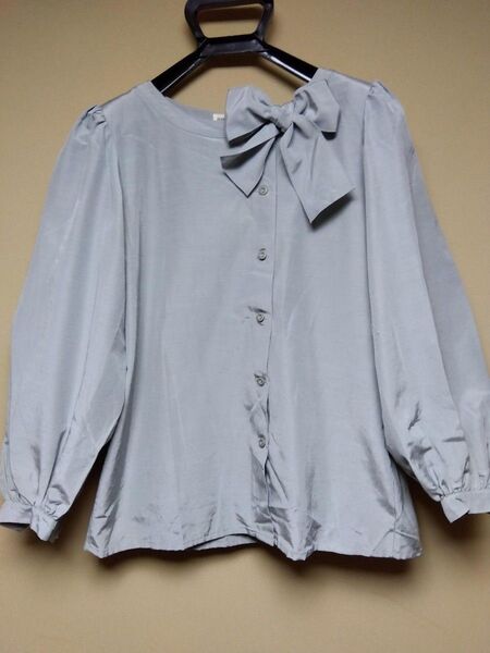 【USED美品ブラウス】HANAE MORI TOPS ハナエモリ<9号>