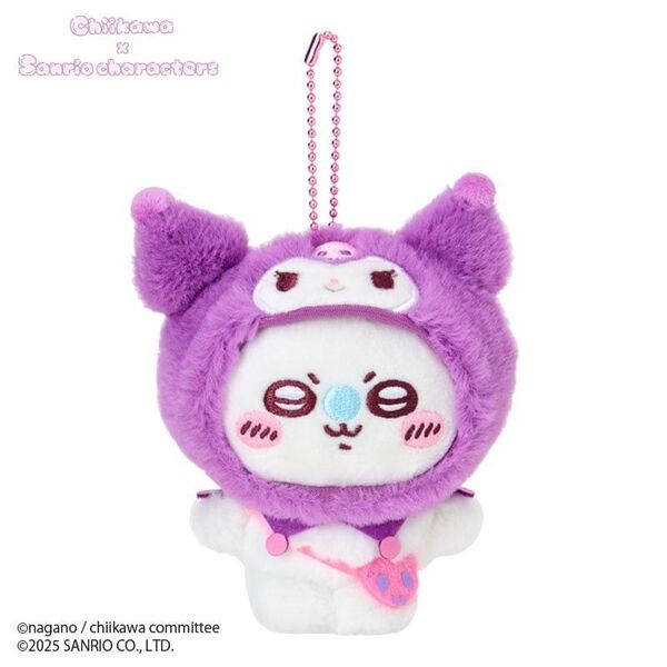 ちいかわ × サンリオキャラクターズ コラボ 着ぐるみ マスコットホルダー モモンガ クロミ 新品 未開封