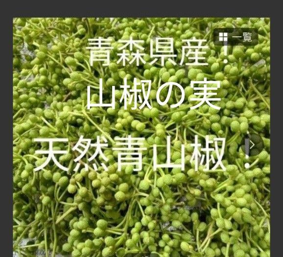 青森県産天然山椒の実 青山椒200g強!