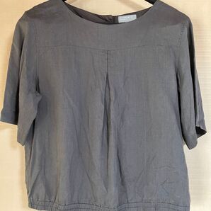 秋色! マーガレットハウエル ブラウス 美品 ブラウングレー 麻100%