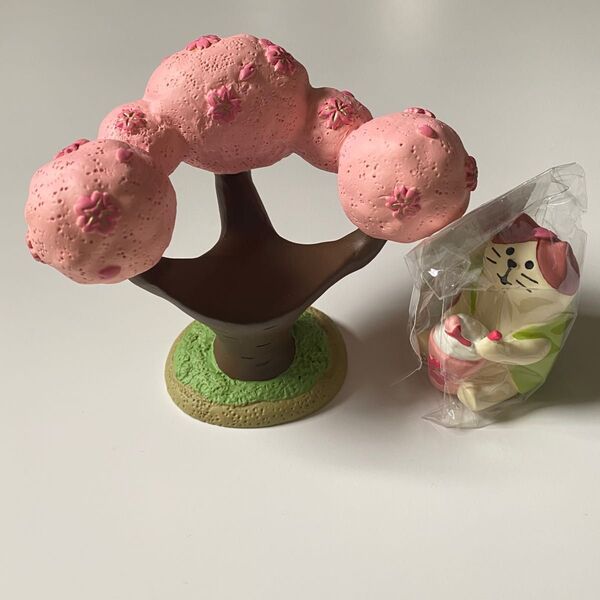 コンコンブル デコレ 座れる桜 桜ラテ猫 2点おまとめ