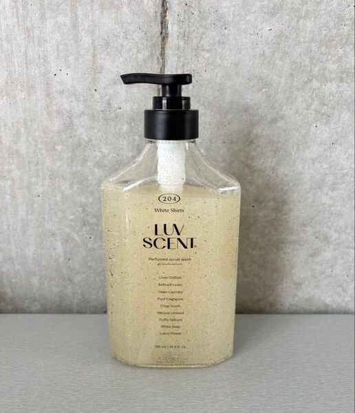 スクラブ ボディウォッシュ luv scent ラブセント ホワイトシャツ リネンコットンの香り 204 500ml
