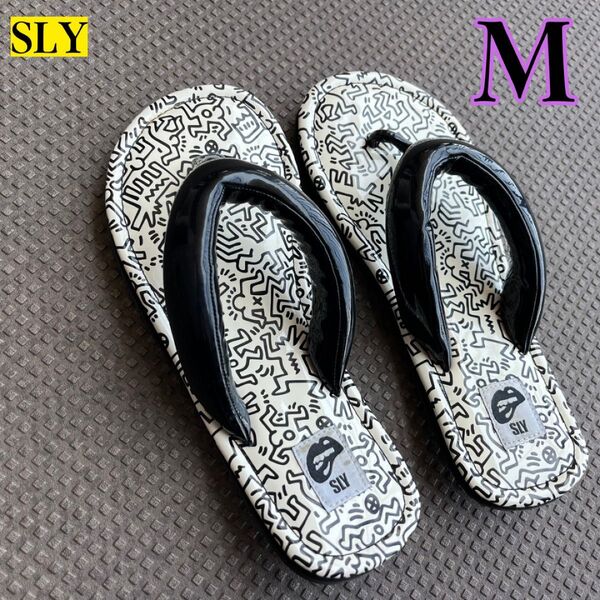 SLY スライ Keith Haring キースヘリング ノベルティ ビーチサンダル ビーサン M