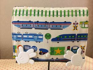 ●ハンドメイド●電車＊新幹線　移動ポケット　クリップつき　スナップ開閉　白