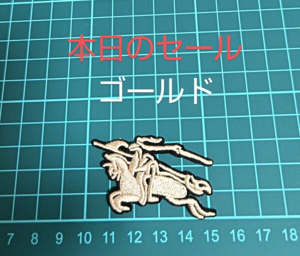 刺繍ワッペン ゴールド (のり付き)アイロンワッペン 珍しい