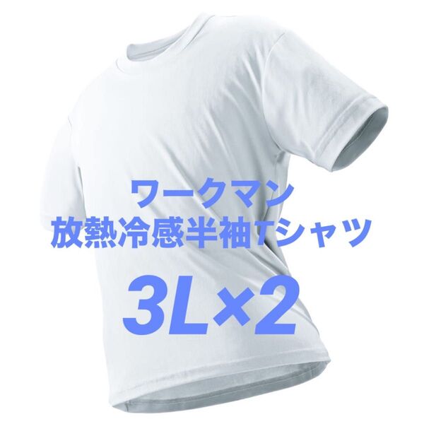 ワークマン 放熱冷感半袖Tシャツ 3L ホワイト 2枚 新品未使用 アイスアシスト【値下げ不可】☆他カラー・サイズ組み合わせ自由!