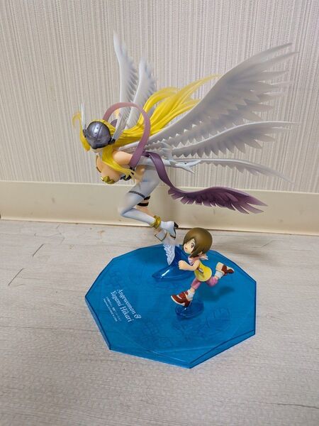 デジモンアドベンチャー g.e.m エンジェウーモン 八神ヒカリ フィギュア メガハウス 箱無し エンジェウーモン台座固定あり