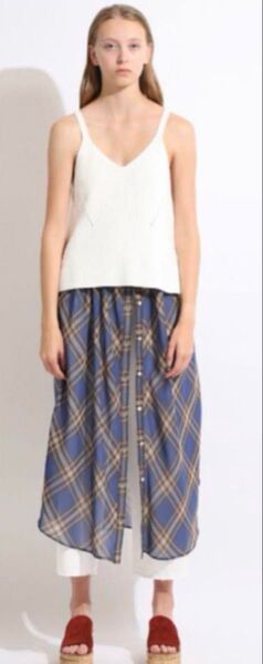 SACRAシアーチェックスカート サイズ36