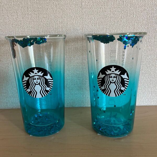 スターバックス ダブルウォール耐熱グラスターコイズグラデーション355ml STARBUCKS