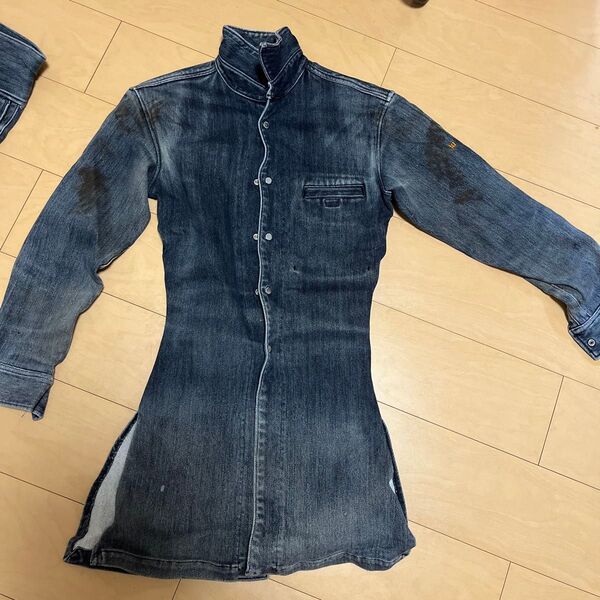 鳶服乗馬上下デニムセット