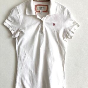 Abercrombie&Fitch ポロシャツ ホワイト M