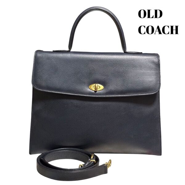 OLD COACH オールドコーチ ショルダーバッグ ハンドバッグ 2way レザー ネイビー 紺色 マディソン 4414