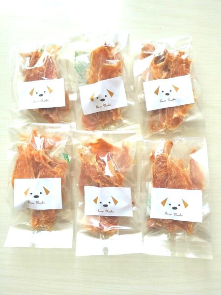 犬おやつ無添加 とり肉ジャーキー6個セット