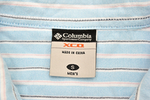 S-9167★Columbia Sportswear Company コロンビア★正規品 ライトブルー ストライプ ボタンダウン 長袖オックスフォードシャツ Ｓ_画像7