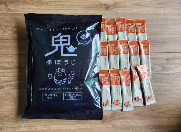 鬼棒ほうじ茶ティーパック4g48個 + Blendyほうじ茶オレ15本