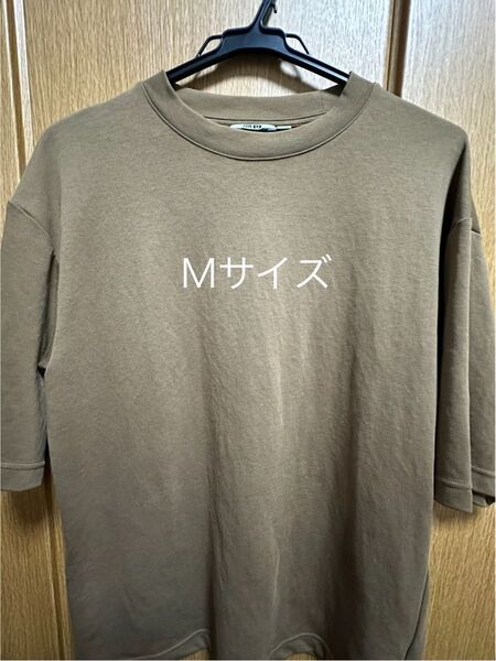 ユニクロ エアリズムコットン オーバーサイズTシャツ 半袖 Mサイズ ブラウン系