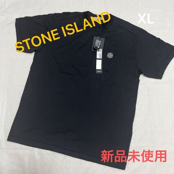 ストーンアイランド メンズ Tシャツ 半袖 黒 ワンポイント カッコイイ ブランド