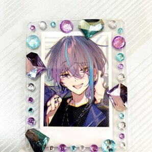 【青・紫】B8硬質カードケース トレカケース デコ