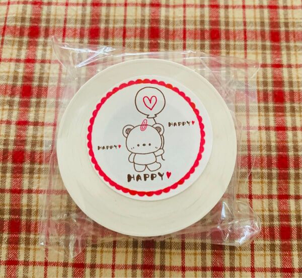 かょのこ ラベラーシール HAPPY くま ハート