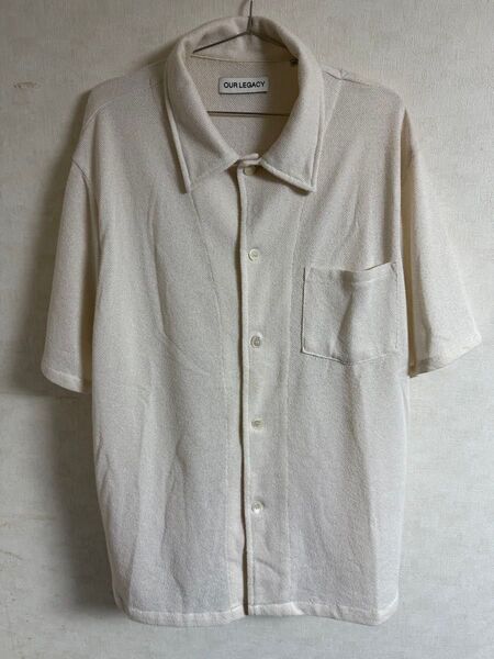 OUR LEGACY BOX SHIRT SHORT SLEEVE WHITE BOUCLE 半袖 シャツ