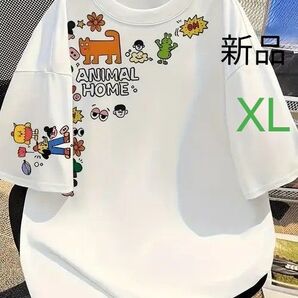 新品 キャラクター半袖Tシャツ XL 白Tシャツ