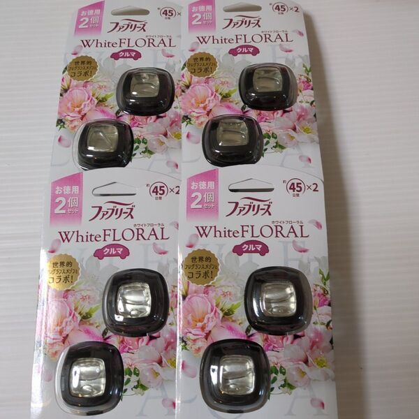 P&G ファブリーズ クルマ イージークリップ ホワイトフローラル 2.2ml 2個入 ×4