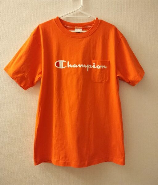 【XL】チャンピオン Tシャツ メンズ 綿シャツ オレンジ Champion