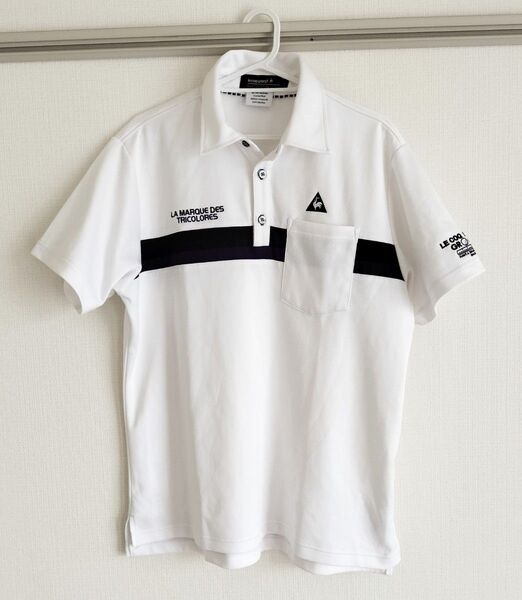 ルコック【LLサイズ】le coq sportif ゴルフ メンズ 半袖 ポロシャツ 白