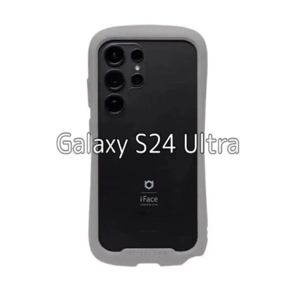 iFace Reflection Galaxy S24 Ultra ケース クリア 強化ガラス (グレー)