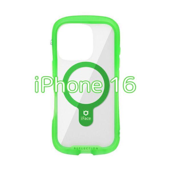 iFace MagSafe 対応 Reflection Neo iPhone 16 Pro ケース クリア (クリアグリーン)