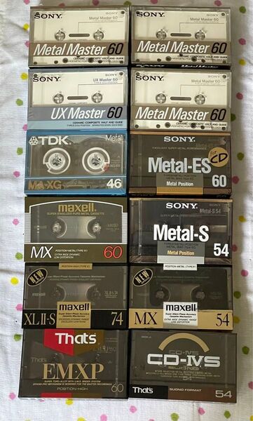 カセットテープ メタルテープ まとめ売り SONY TDK maxell That's