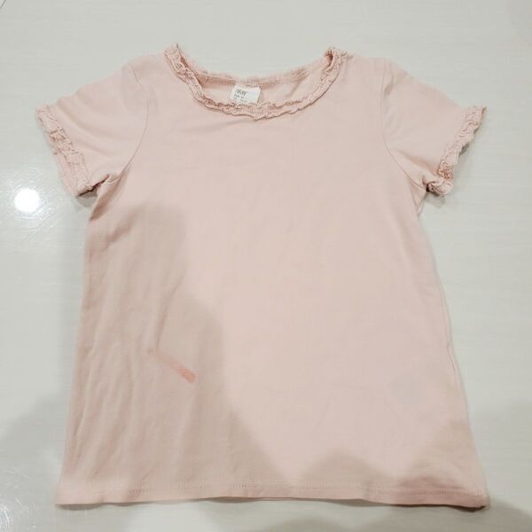 H&M Tシャツ 半袖 カットソー トップス ピンク色 フリル 女の子 夏服