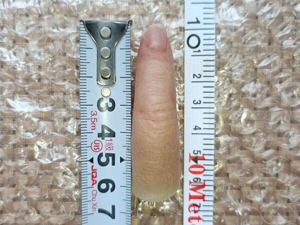 シリコーン製義指 国内作成 殻構造 男性用 左手左指 小指 。