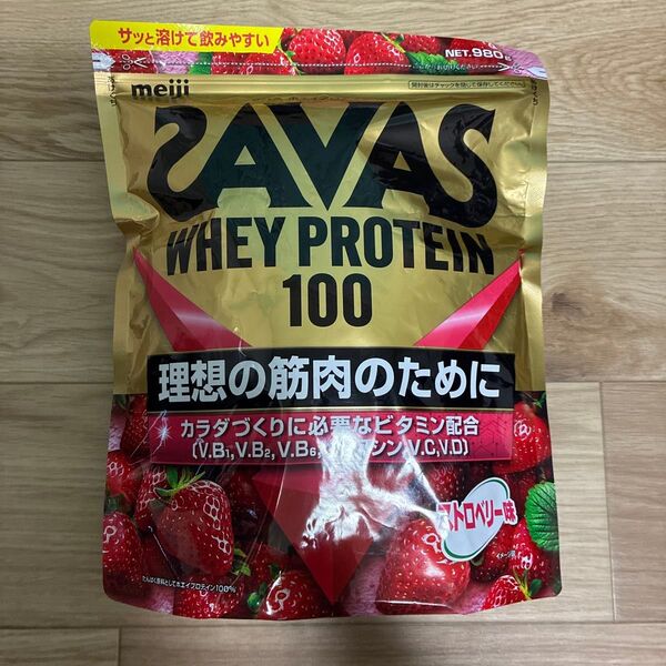 ザバス ホエイプロテイン100 ストロベリー風味 980g × 1袋