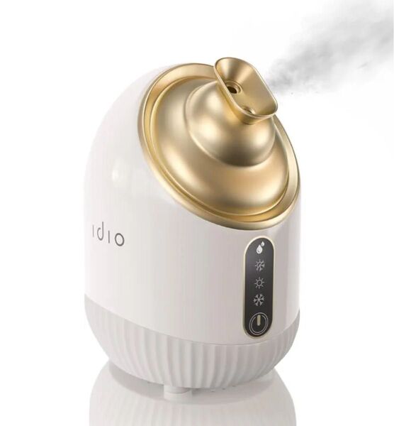 idio フェイススチーマー 皮膚科医が大注目の 濃密ナノミスト 温冷 スチーマー美顔器 水道水OK