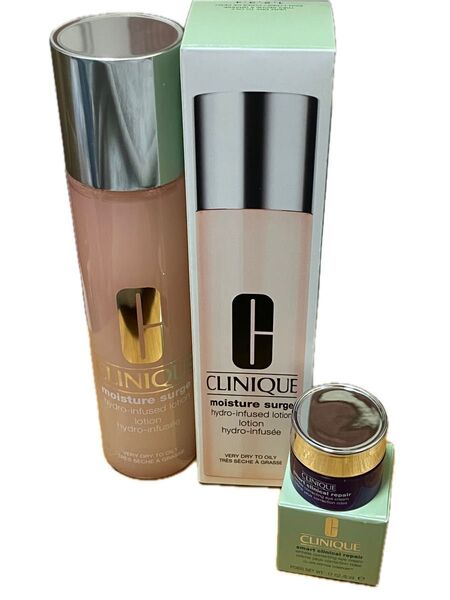 CLINIQUE モイスチャーサージ ハイドロローション 200ml スマートリペアアイクリーム 5ml セット