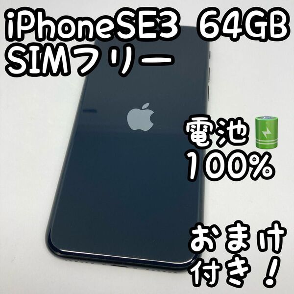 iPhone SE 第3世代 (SE3) ミッドナイト 64GB SIMフリー _601