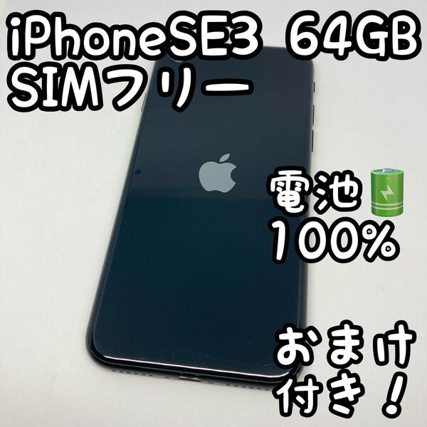 iPhone SE 第3世代 (SE3) ミッドナイト 64GB SIMフリー _602
