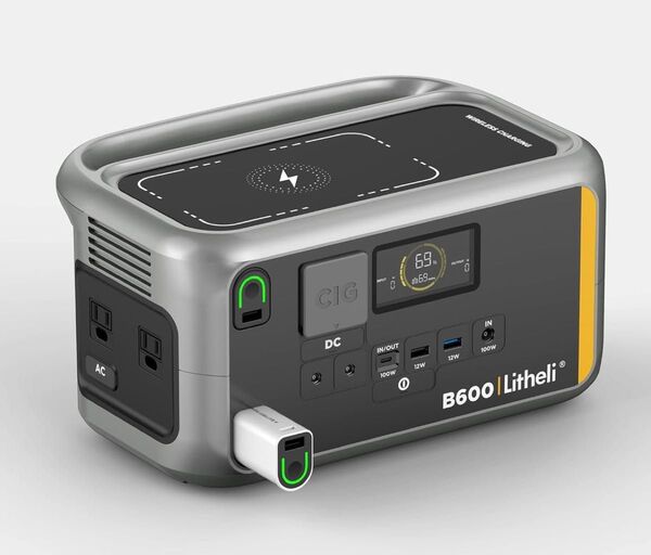 Litheliポータブル電源 B600 156000mAh/562Wh+32Wh (予備用モバイルバッテリー2台付き)PSE認証済