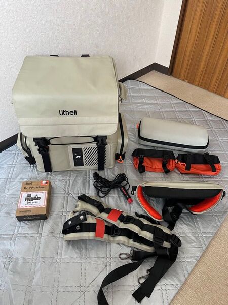 Litheliポータブル冷蔵庫 車載冷蔵庫16L大容量-20℃~20℃急速冷 バックパック式家庭アウトドア両用バッテリー x1付き