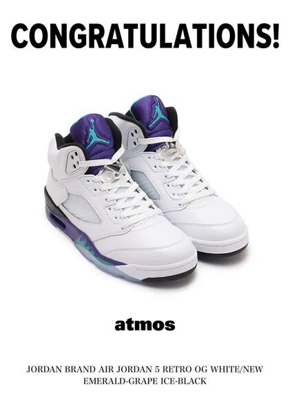 Nike Air Jordan 5 Retro "Grape" (2025) 新品未使用 ナイキ エアジョーダン5 グレープ