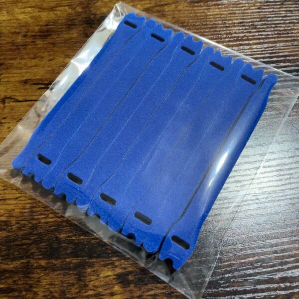 150MM マジック結束バンド 100本入り!ブルー青 ケーブルタイ引越しまとめ