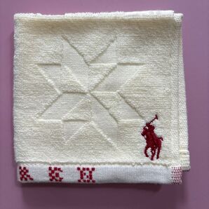 Ralph Lauren ハンドタオル オフホワイト 刺繍ロゴ