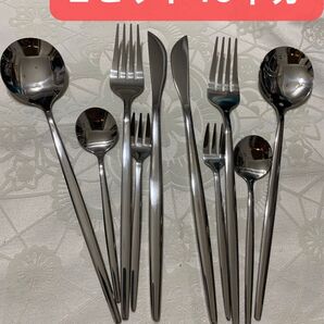 カトラリーセット スプーン フォーク ナイフ ディナーセット 北欧風 コーヒースプーン デザートフォーク 2セット10本分