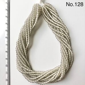 No.128 糸通し チェコビーズ ラウンド 約3mm 約1200個 ブラックダイヤモンド ◆ラスト1点です