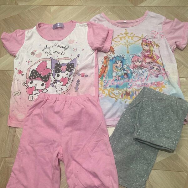 中古 半袖 パジャマ 女の子 ナイトウエア 上下セット