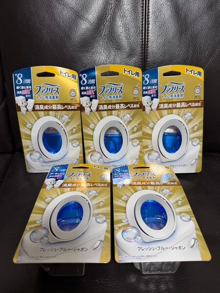 P&G ファブリーズ W消臭 トイレ用 消臭剤 消臭成分最高レベル フレッシュ・ブルー・シャボン 6.3ml×5個