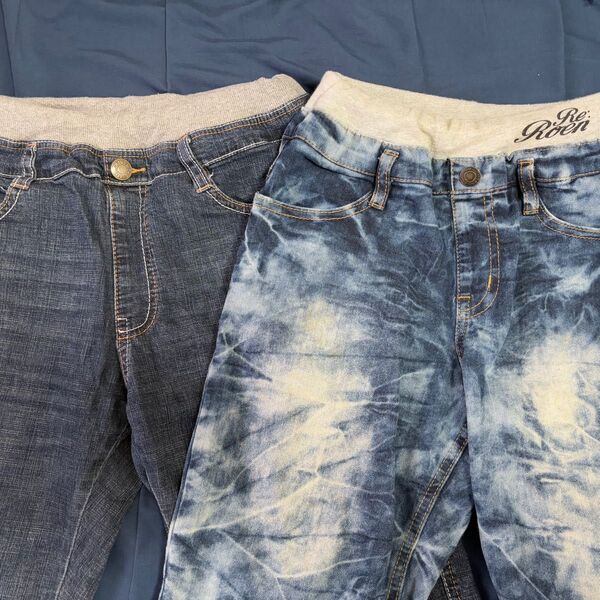 デニムハーフパンツ 2本セット サイズ150 まとめ売り ウエストゴム
